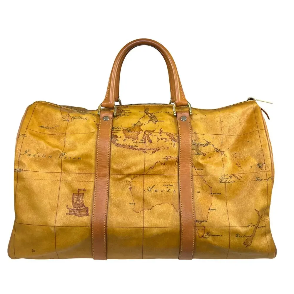 Alviero Martini 1A Classe Geo Map Duffle Bag Weekender Travel Bag Italy 19”